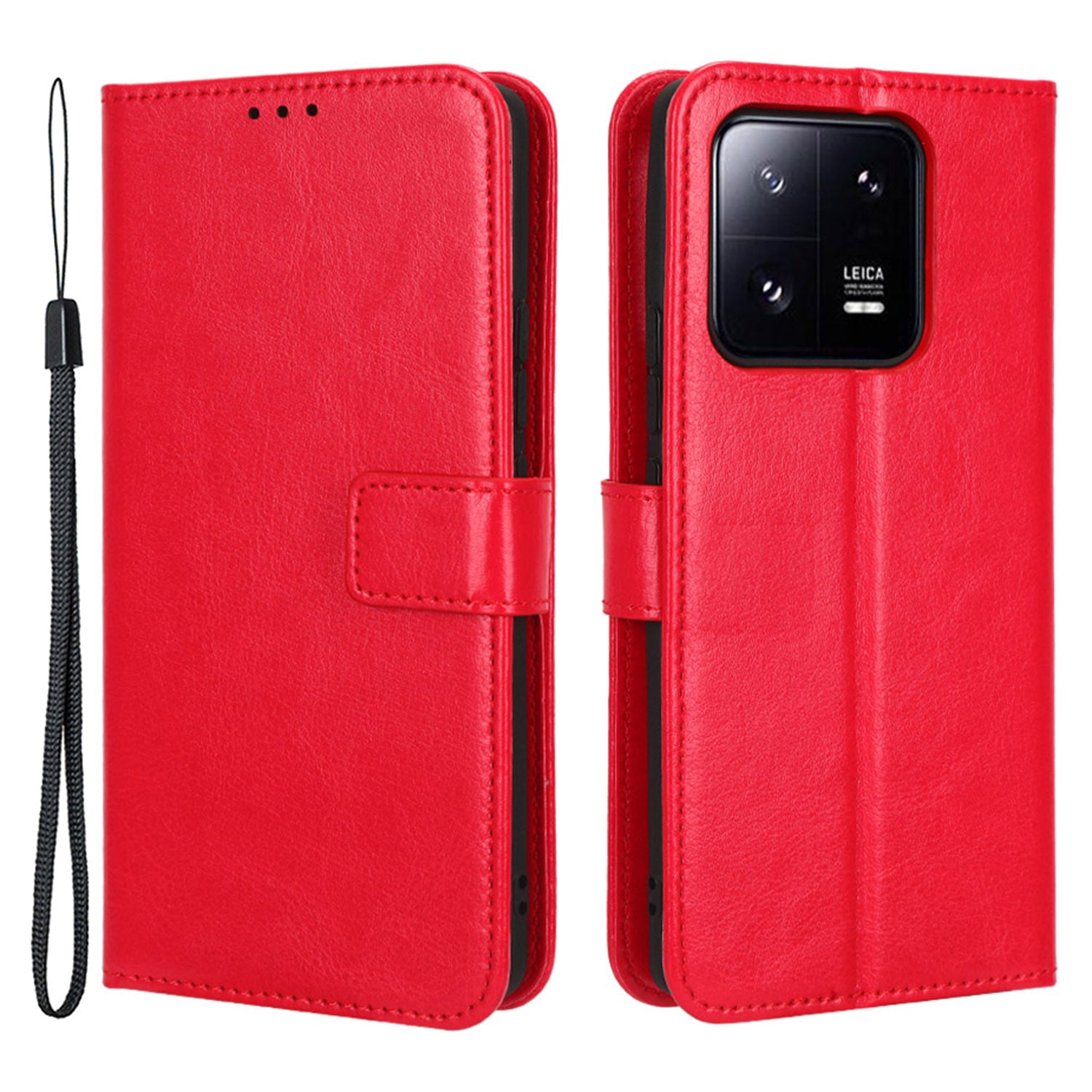 Magnetic Crazy Horse Texture Phone Case For Xiaomi 13 5G Wallet Stand PU Leather Anti-drop Full Protection Mobile Phone Cover with Strap Magnetic Crazy Horse Texture Phone Case For Xiaomi 13 5G Wallet Stand PU Leather Anti-drop Full Protection Mobile Phone Cover with Strap